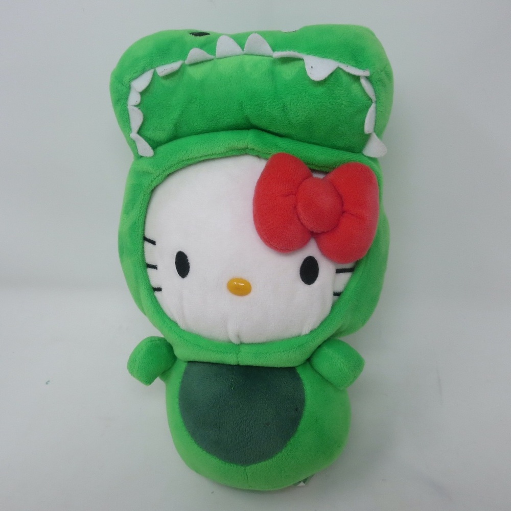 Universal Studios Hello Kitty Jurassic Park Green Dinosaur Costume 10" Plush